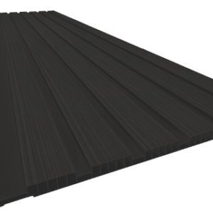Painel Ripado PVC 30 3m Relevo Preto Plasbil